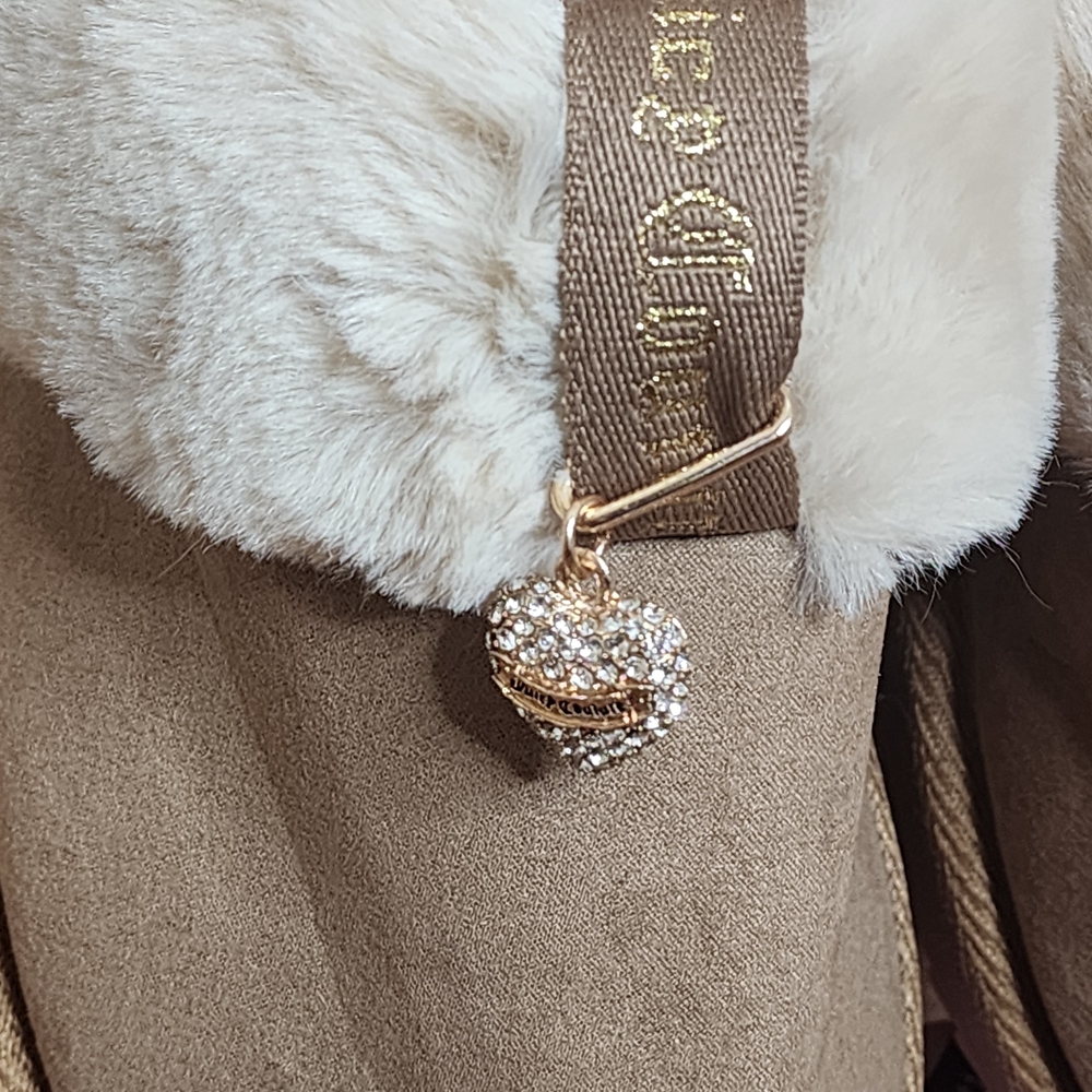 Juicy Couture Women's Darlene Natural Faux Fur Comfortable Mules Slippers - Picture 6 of 7